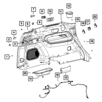 Jeep OE - Rear Left Interior Quarter Panel Trim Panel Insert
