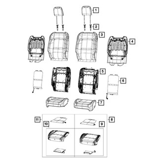 Mopar® - Front Right Seat Back Cover