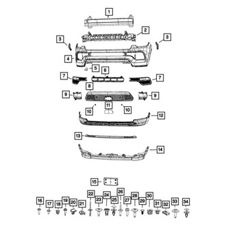 Jeep OE - Front Left Outer Grille