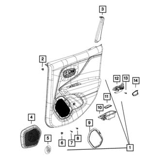 Mopar® - Rear Driver Side Door Trim Molding