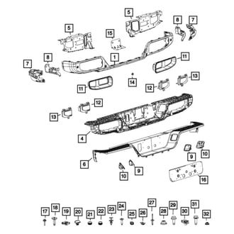 Mopar® - Rear Driver Side Exhaust Tail Pipe Tip