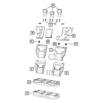 Jeep OE - Rear Left Seat Back Cushion Cover
