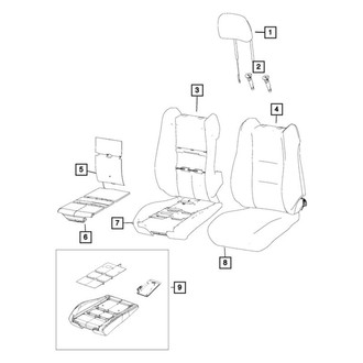 Dodge OE - Front Headrest