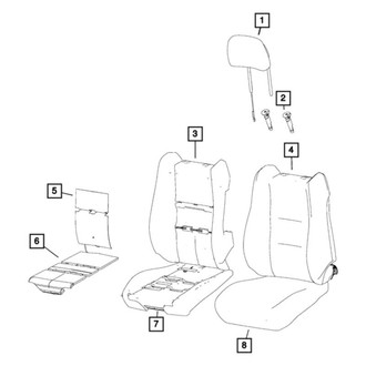 Dodge OE - Front Headrest