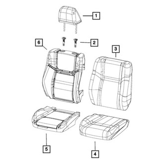 Chrysler OE - Front Right Seat Back Cushion Cover