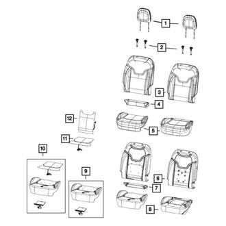 Jeep OE - Front Right Seat Back Cushion Cover