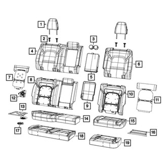 Ram OE - Rear Left Seat Back Cushion Cover
