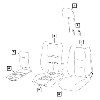 Dodge OE - Front Left Seat Back Cushion Cover