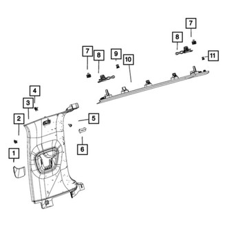 Mopar® - Passenger Side Body C-Pillar