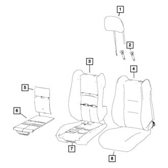 Dodge OE - Front Right Seat Back Cushion Cover