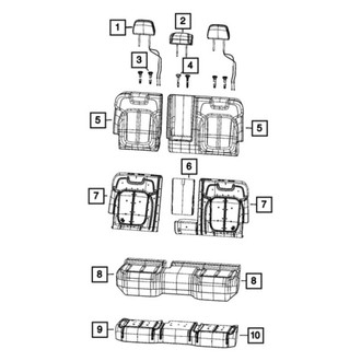 Jeep OE - Center Right Seat Cover