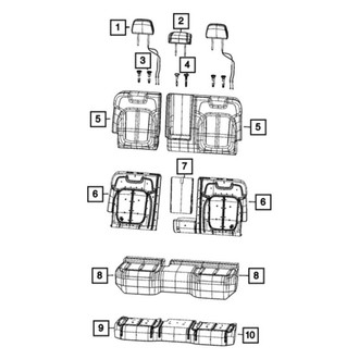 Jeep OE - Center Right Seat Cover