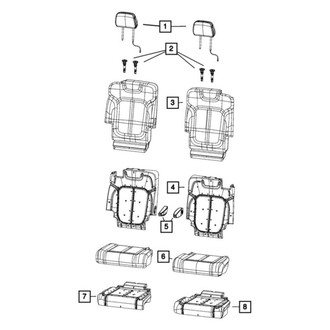 Jeep OE - Center Left Seat Back Cushion Cover