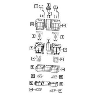 Jeep OE - Center Left Seat Cover