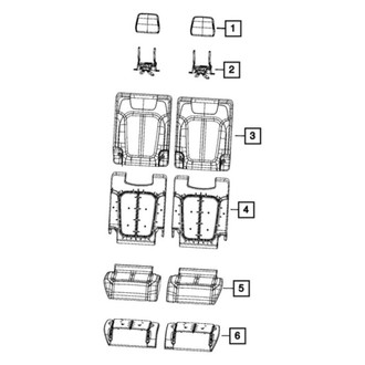 Jeep OE - Rear Left Seat Cover