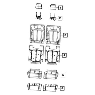 Jeep OE - Rear Right Seat Back Cushion Cover