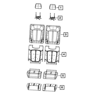 Jeep OE - Rear Right Seat Back Cushion Cover