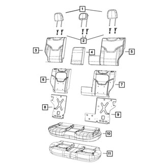 Jeep OE - Rear Left Seat Back Cushion Cover