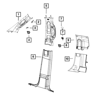 Ram OE - Left Body A-Pillar Trim Panel