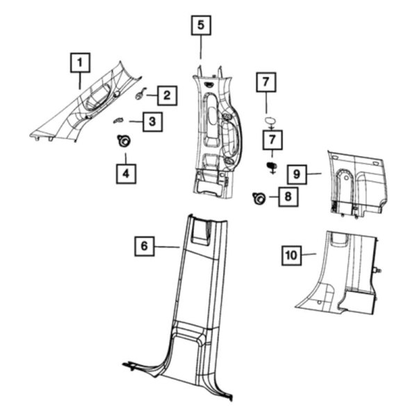 Mopar® - A Pillar Molding