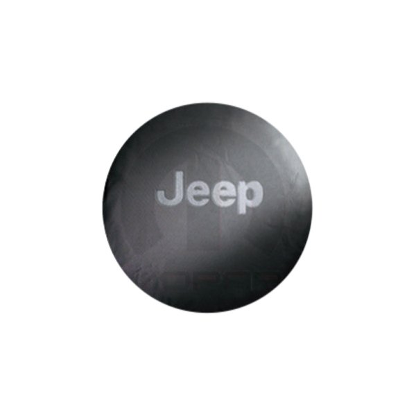 Mopar® - 32" Premium Black Spare Tire Cover with White Jeep Logo