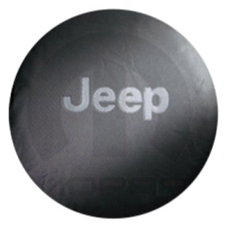 Mopar® - 32" Premium Black Spare Tire Cover with White Jeep Logo