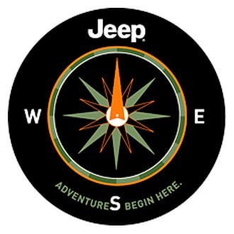 Mopar® - 28"-32" Premium Black Spare Tire Cover with Adventure Begins Here logo