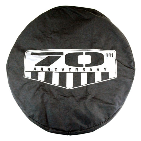 Mopar® - 30"-32" Black Spare Tire Cover with Cloth Jeep 70th Anniversary Logo