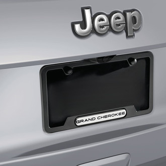 Mopar® - Black Front License Plate Frame with Grand Cherokee Logo
