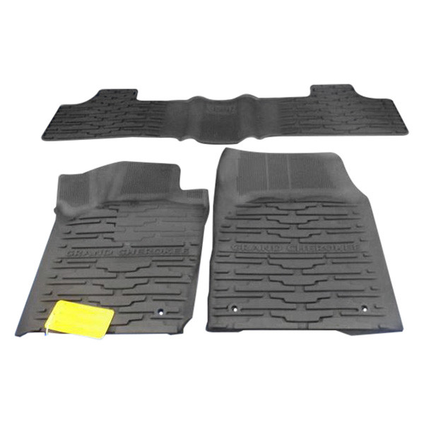 Mopar® 82213686 - All Weather 1st & 2nd Row Black Rubber Floor Mat Set