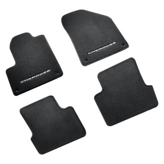 Mopar® - Premium Carpet 1st & 2nd Row Black Floor Mat Set