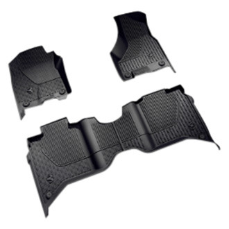 Mopar® - All Weather 1st & 2nd Row Black Rubber Floor Mat Set