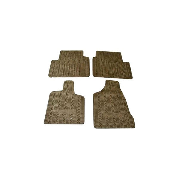 Mopar® 82215768AC All Weather 1st & 2nd Row Brown Rubber Floor Mat Set