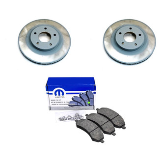 Mopar® - Plain Front Brake Kit with Semi-Metallic Pads