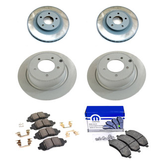 Mopar® - Front and Rear Brake Kit with Semi-Metallic Pads