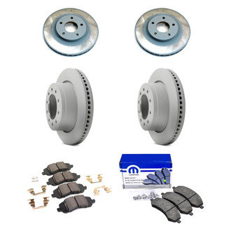 Mopar® - Front and Rear Brake Kit with Semi-Metallic Pads