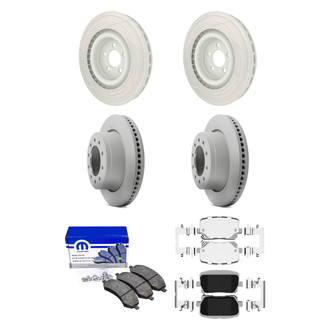 Mopar® - Front and Rear Brake Kit with Semi-Metallic Pads
