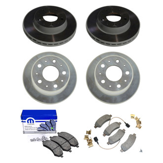 Mopar® - Plain Front and Rear Brake Kit with Semi-Metallic Pads