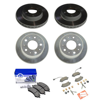 Mopar® - Plain Front and Rear Brake Kit with Semi-Metallic Pads