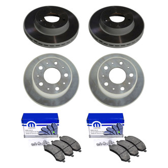Mopar® - Plain Front and Rear Brake Kit with Semi-Metallic Pads