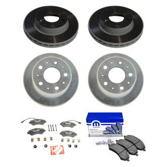 Mopar® - Plain Front and Rear Brake Kit with Semi-Metallic Pads