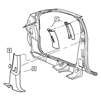 Mopar® - Upper Passenger Side Door Pillar Post Trim Set