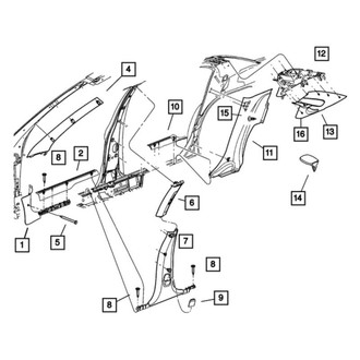 Mopar® - Body A-Pillar Trim Panel