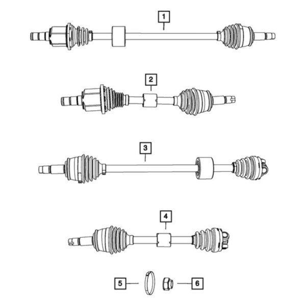 Mopar® - Front Passenger Side Axle Shaft