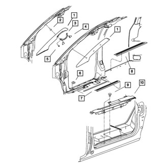 Mopar® - Body A-Pillar Trim Panel