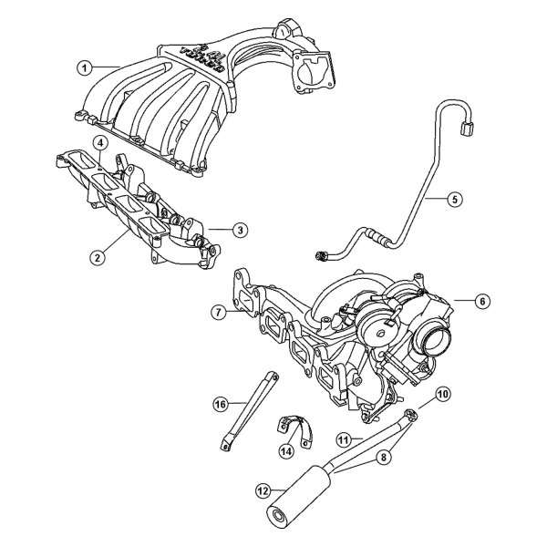 Mopar® - Turbocharger with Exhaust Manifold
