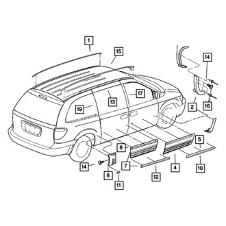 Mopar® - Passenger Side Quarter Panel Molding