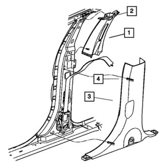 Mopar® - Door Pillar Post Trim Set