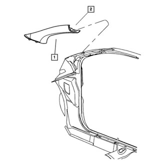 Mopar® - Driver Side Body A-Pillar Trim Panel