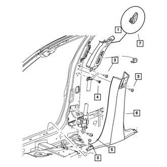 Mopar® - Door Pillar Post Trim Set